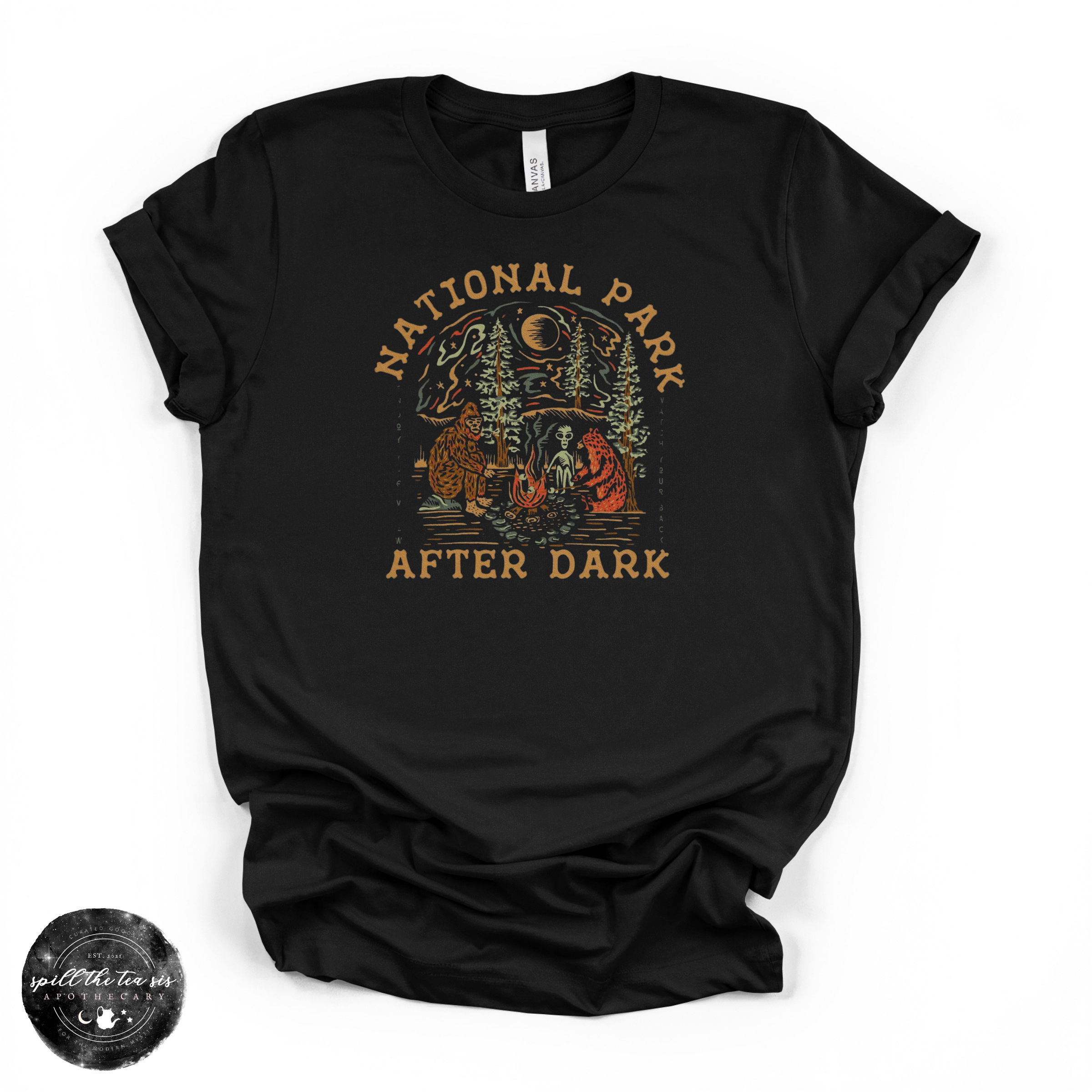 National Park After Dark Cryptid Tee | Bigfoot  Graphic T-Shirt